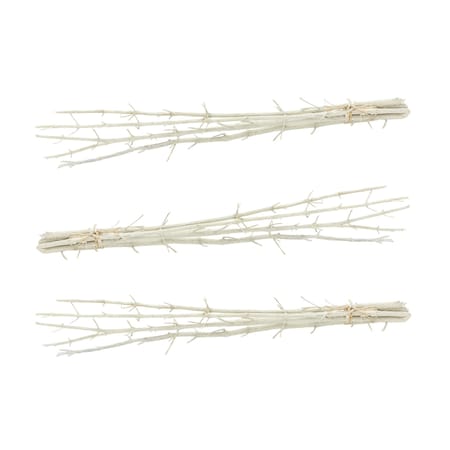 White Mulberry Stick Bunch Set Of 3